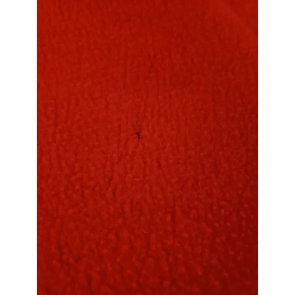 70s Red Hooded Fleece‎ Robe